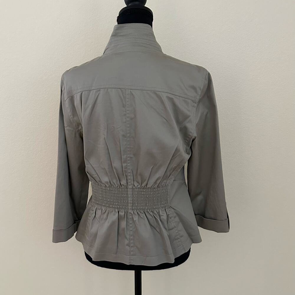 LIGHT Women Green Utility Lightweight Button Front Jacket Size S NWOT - Picture 3 of 8